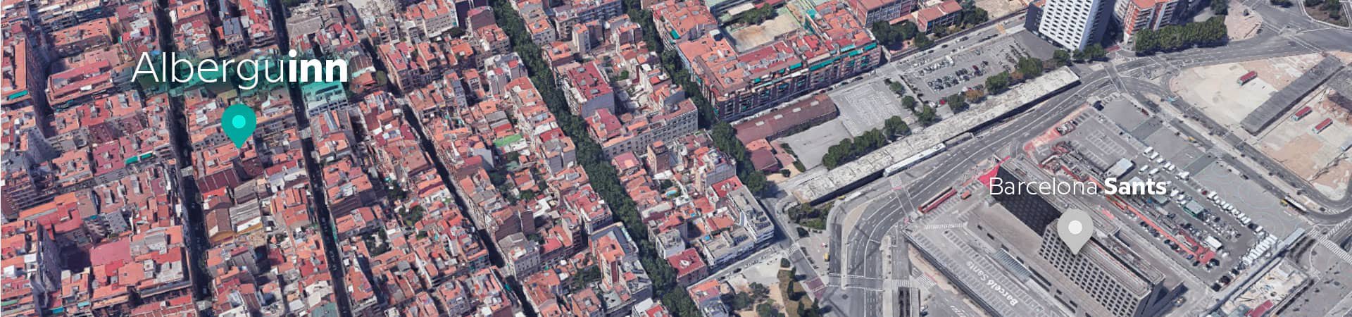 slide <span>Ubicación </span>A 5 minutos de la estación de Sants